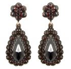 Vintage rosecut garnet drop earring