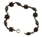 Vintage genuine garnet drops bracelet