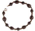 Vintage cabouchon garnet drops bracelet