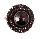 Vintage round Bohemian garnet ring