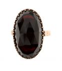 Vintage oval solitaire garnet ring