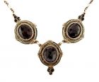 Vintage oval garnet necklace