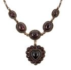 Garnet heart necklace