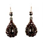 Original Bohemian garnet drop earrings