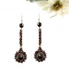 Vintage Bohemian garnet earrings