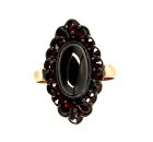 Original Bohemian oval cabouchon garnet ring