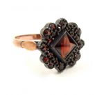 Original Bohemian square garnet ring