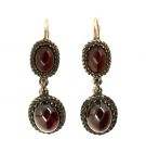 Cute Vintage Garnet Cabouchon Earrings