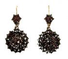 Bohemian round pending garnet earrings