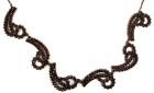 Vintage Bohemian garnet curved necklace
