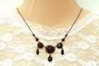 Vintage garnet necklace Victorian style