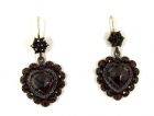 Vintage garnet earrings Victorian style