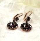 Cute Bohemian garnet earrings