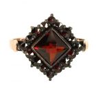 Original Bohemian garnet square ring
