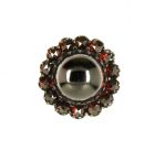 Round Vintage cabouchon garnet ring