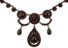 Vintage garnet necklace Victorian style