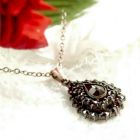 Bohemian garnet drop pendant