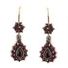 Elegant Bohemian garnet drop earrings