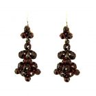 # Vintage garnet earrings w/14ct gold wires Victorian style
