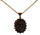 Vintage garnet pendant Victorian style