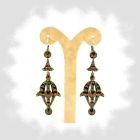 Gorgeous Bohemian garnet earrings w/14ctgold wires    ГРАНАТ 622WFL