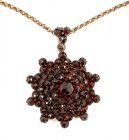 Vintage garnet pendant Victorian style