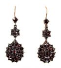 Oval Bohemian garnet pending earrings