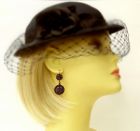 Large double round Bohemian garnet earrings w/14ct gold wires