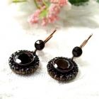Pretty round Bohemian garnet earrings