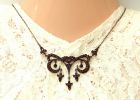 Original Bohemian garnet necklace i Art Nouveau style