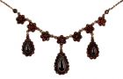 Vintage garnet necklace Victorian style