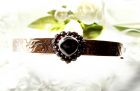 Vintage garnet love heart bangle