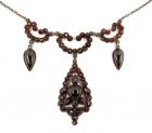 Vintage garnet drop necklace in Victorian style