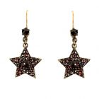 Original Bohemian garnet christmas stars earrings
