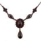 Vintage garnet necklace Victorian style