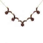 Bohemian five stars garnet necklace