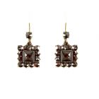 Bohemian garnet earrings Art Deco style w/14ct goldwires