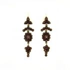 ##zu ähnlich##  Vintage garnet earrings w/14ct gold wires Victorian style //L