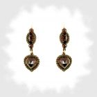 # Vintage garnet heart earrings Victorian style