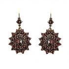Bohemian garnet earrings w/14ctgold wire