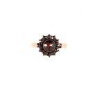 #Cute round Bohemian garnet ring