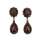 Vintage garnet earrings Victorian style