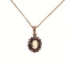 Bohemian garnet pendant with shell cameo