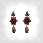 Vintage garnet star earrings // ГРАНАТ