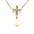 Liliencollier mit Perlen + Markasit