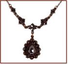 Vintage Victorian garnet drop necklace