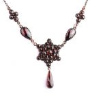 Vintage garnet star necklace