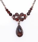 Vintage garnet bow necklace