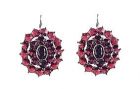 Bö.Granat Ohrring oval