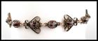 Vintage Victorian floral garnet bracelet